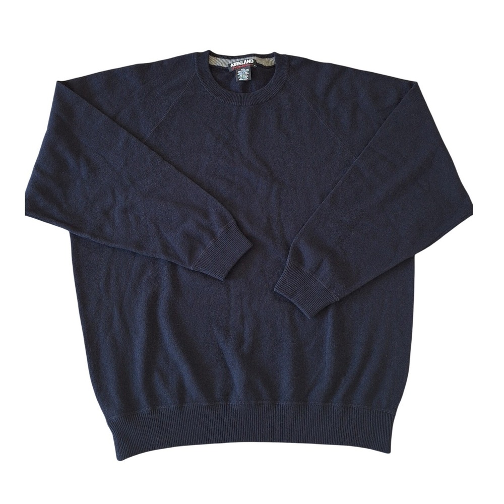 Kirkland Signature 100% Cashmere blue ‎ Pullover Sweater size xxl